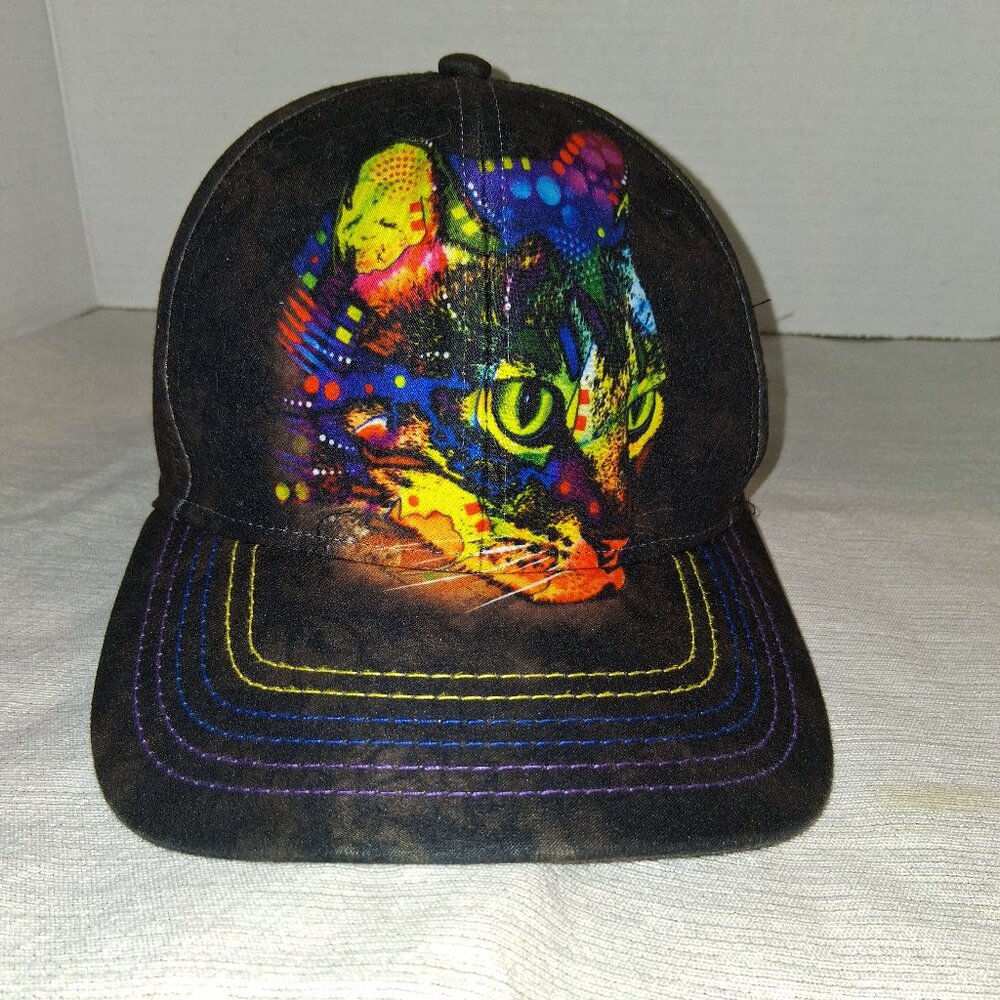 The Mountain Dean Russo Strapback Cap Hat Tie Dye Cat Kitty adjustable unisex
